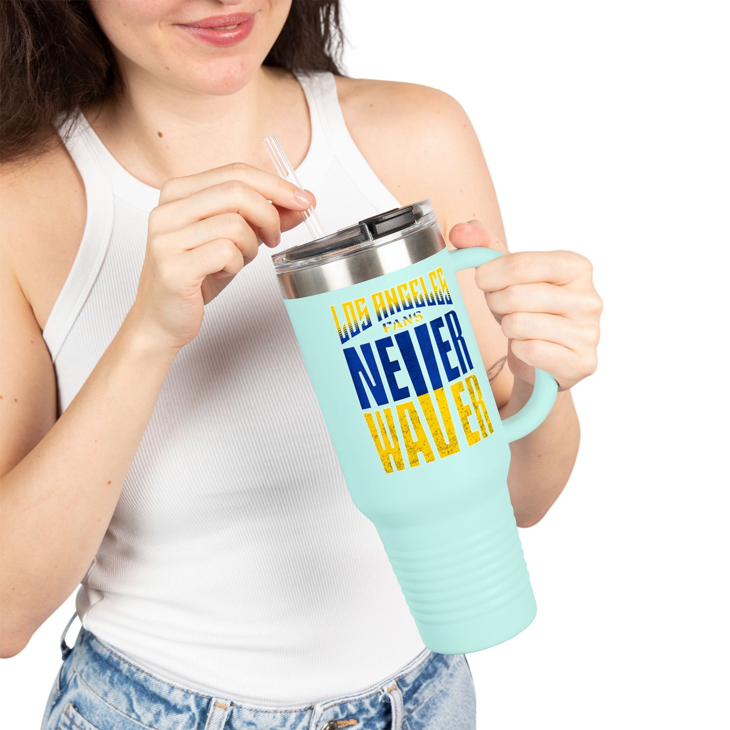 Los Angeles Fans Never Waver Insulated Travel Mug, 40oz - Never Waver