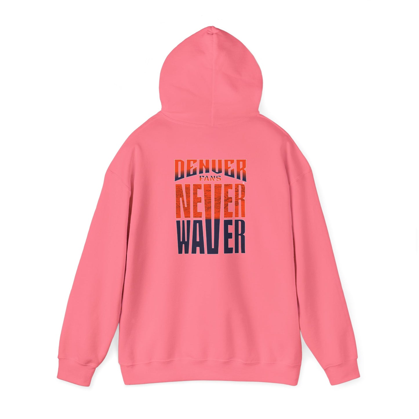 Unisex Heavy Blend™ Hooded Sweatshirt - 'Denver Fans Never Waver' Motivational Design - Never Waver
