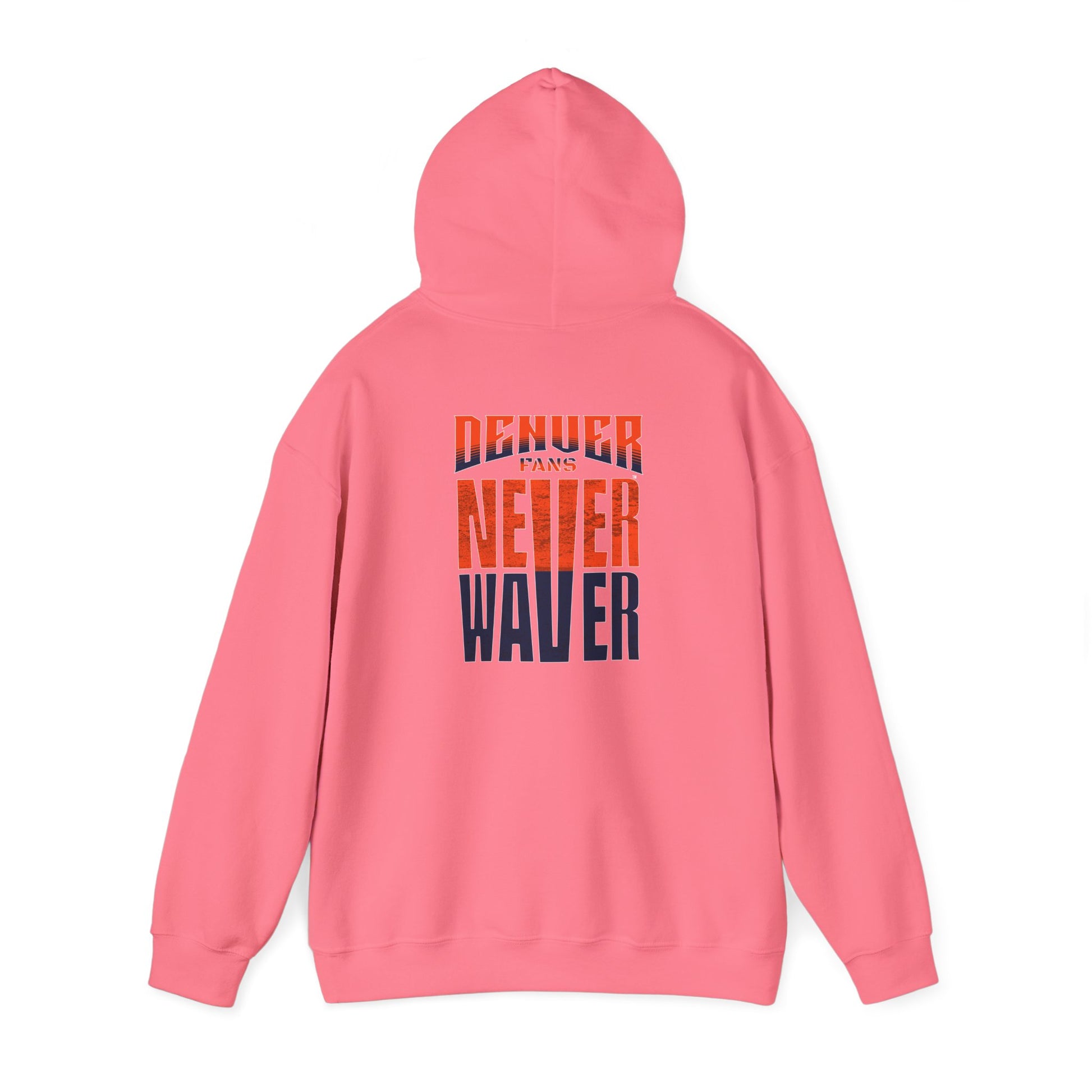 Unisex Heavy Blend™ Hooded Sweatshirt - 'Denver Fans Never Waver' Motivational Design - Never Waver