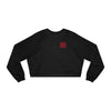 Never Waver Just A Mom Trying Not to Raise A&&holes Women's Cropped Fleece Pullover - Never Waver