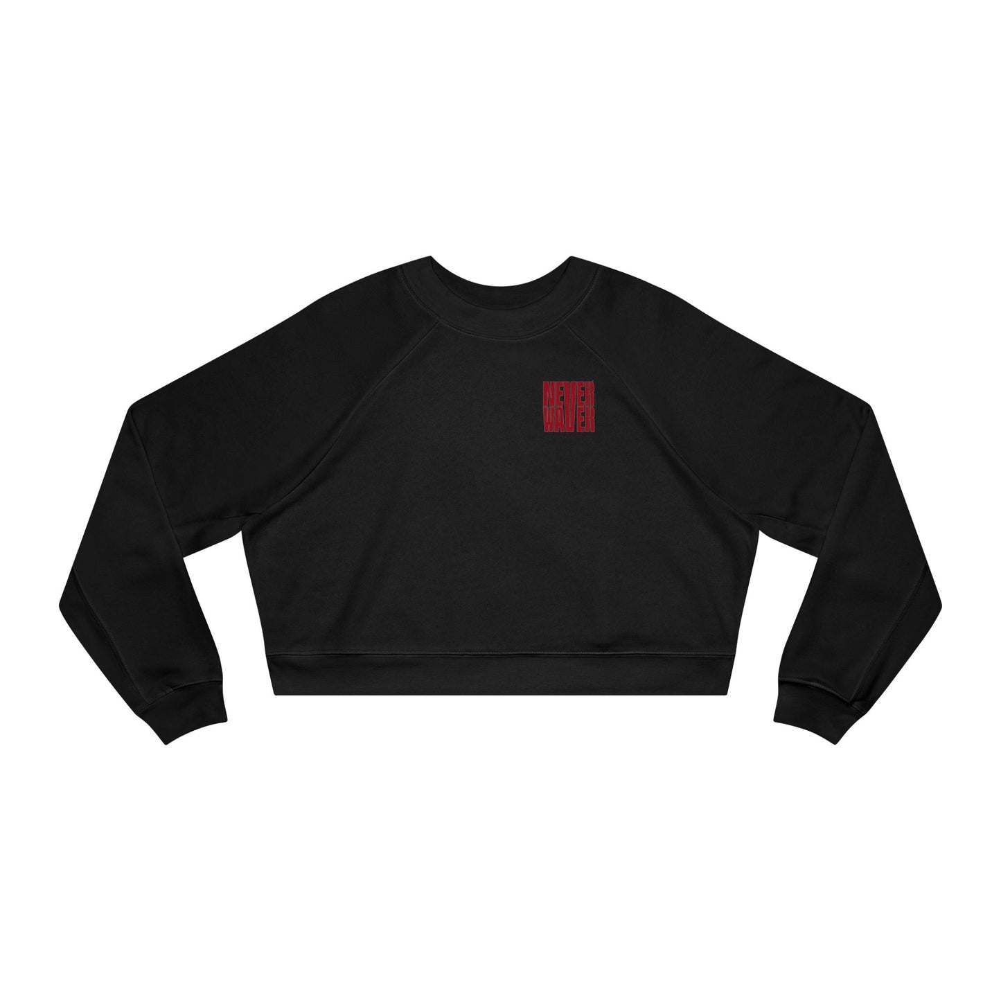 Never Waver Just A Mom Trying Not to Raise A&&holes Women's Cropped Fleece Pullover - Never Waver