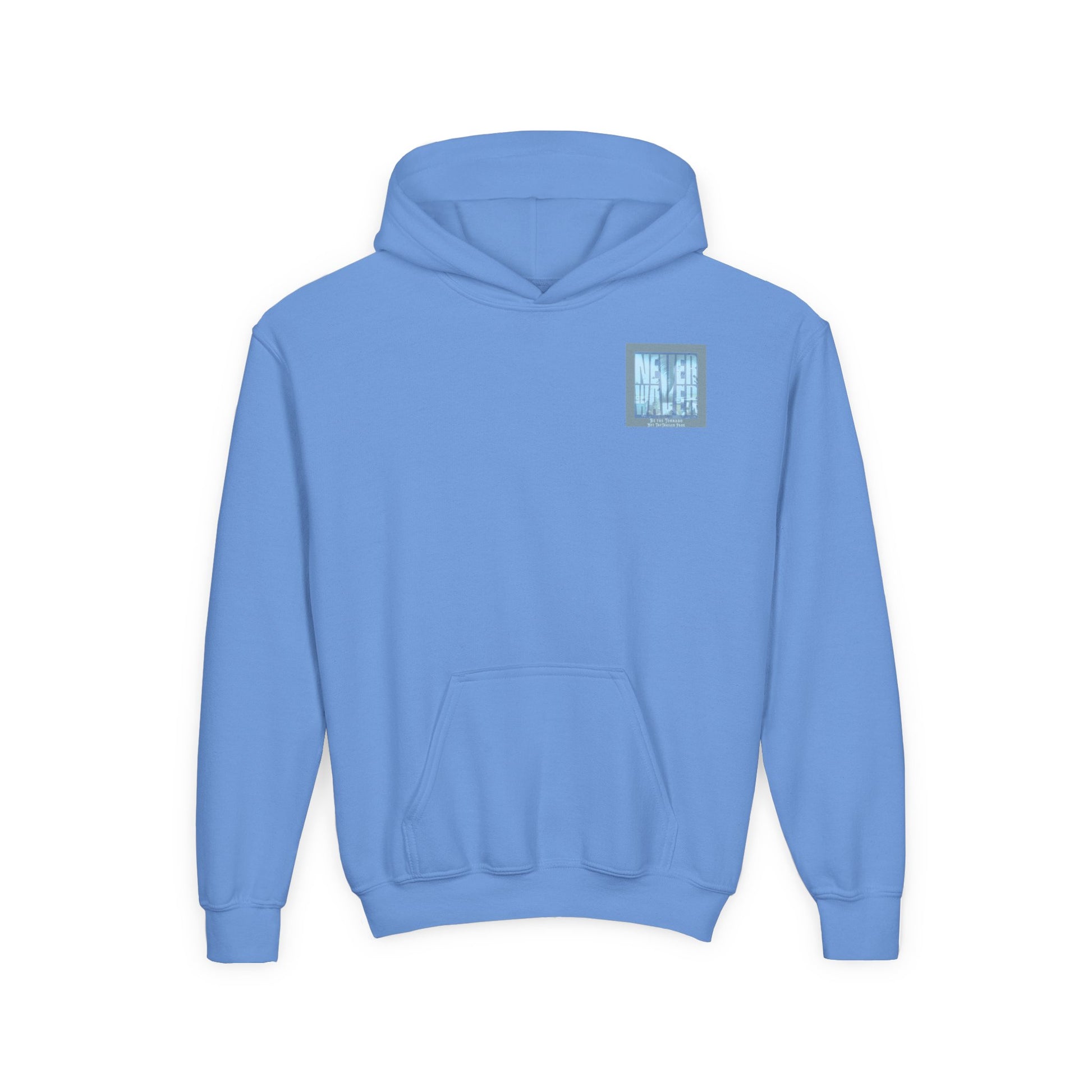 Youth Tornado-Themed Hooded Sweatshirt - "Never Walker" Design - Never Waver