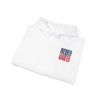 Unisex Heavy Blend™ Hooded Sweatshirt - New England Fans Never Waver w Leopard football - Never Waver