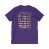 Unisex V-Neck Tee - 'America Never Wavers' Patriotic Shirt - Never Waver