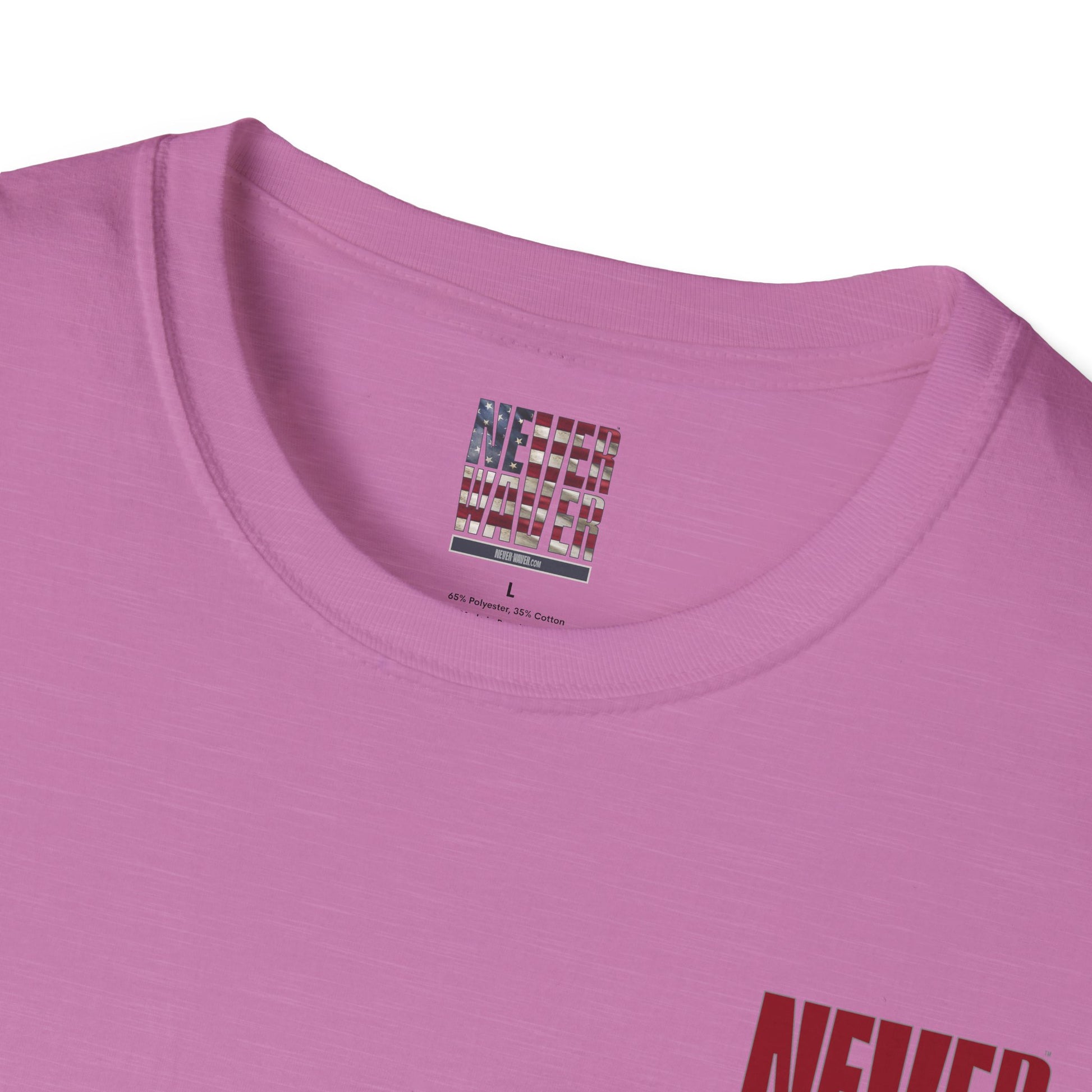 Never Waver Just A Mom Trying Not to Raise A&&holes Unisex Softstyle T-Shirt - Never Waver