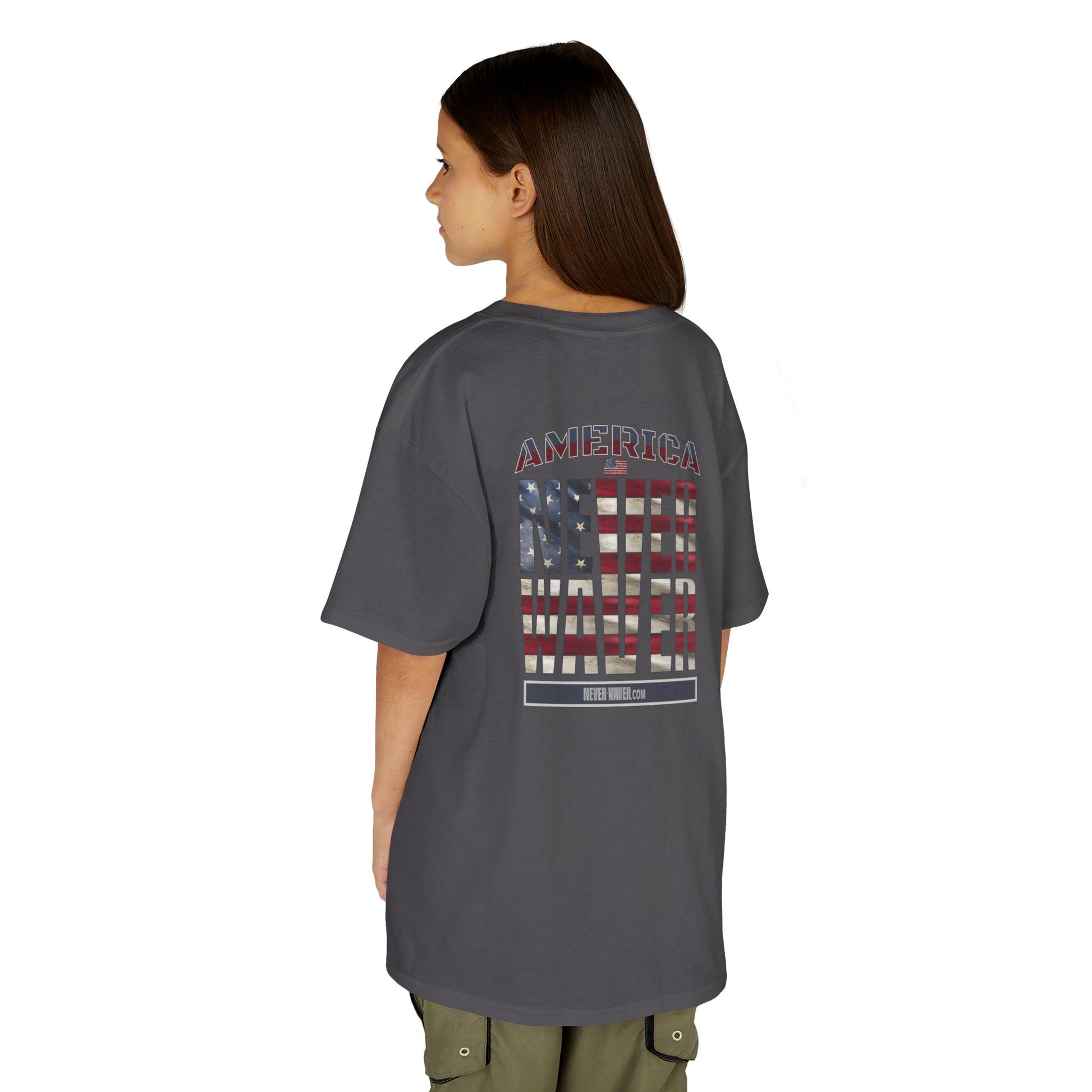 America Never Waver Kids Heavy Cotton™ Tee - Never Waver