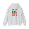 Unisex Heavy Blend™ Hooded Sweatshirt -Miami Fans  NEVER WAVER w Leopard Football | Cozy Streetwear for Every Day - Never Waver