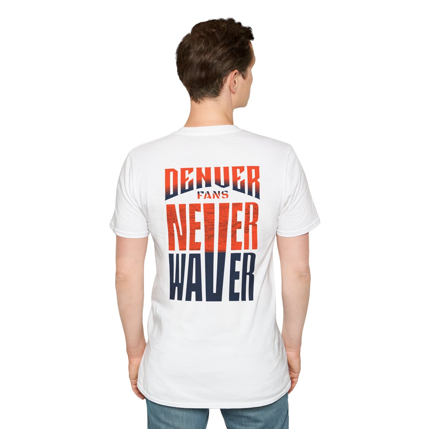 Denver Fans Never Waver Unisex Softstyle T-Shirt - Never Waver