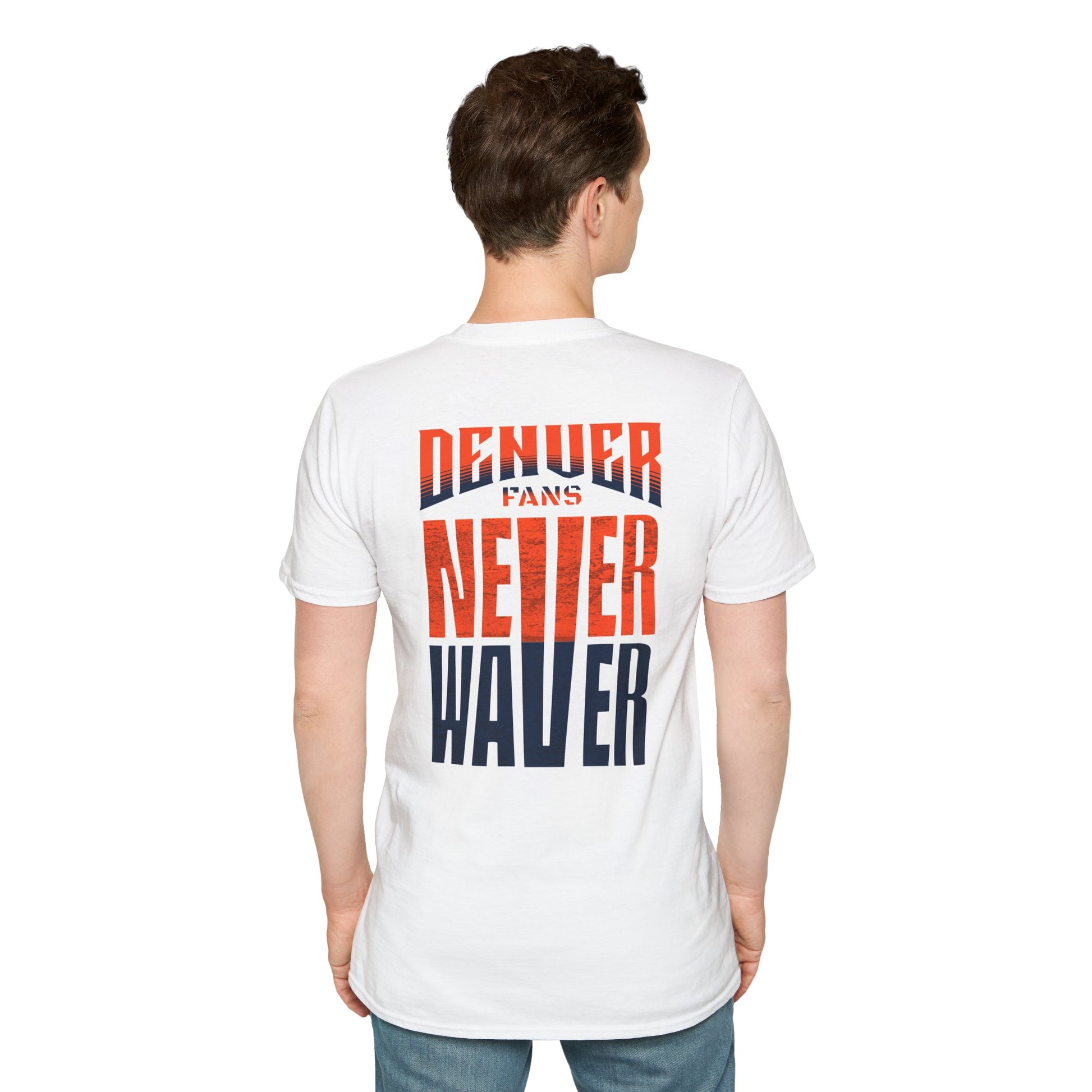 Denver Fans Never Waver Unisex Softstyle T-Shirt - Never Waver