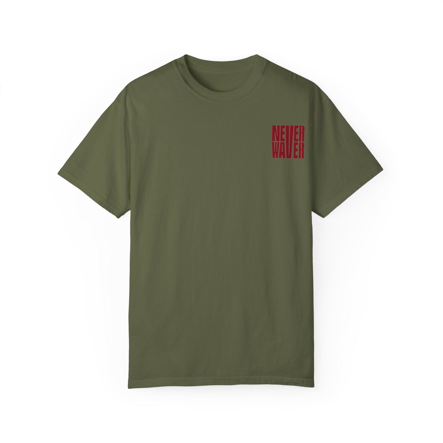 Unisex Garment-Dyed T-Shirt - 'Never Waver Just A Mom Trying Not to Raise A&&holes' Design - Never Waver