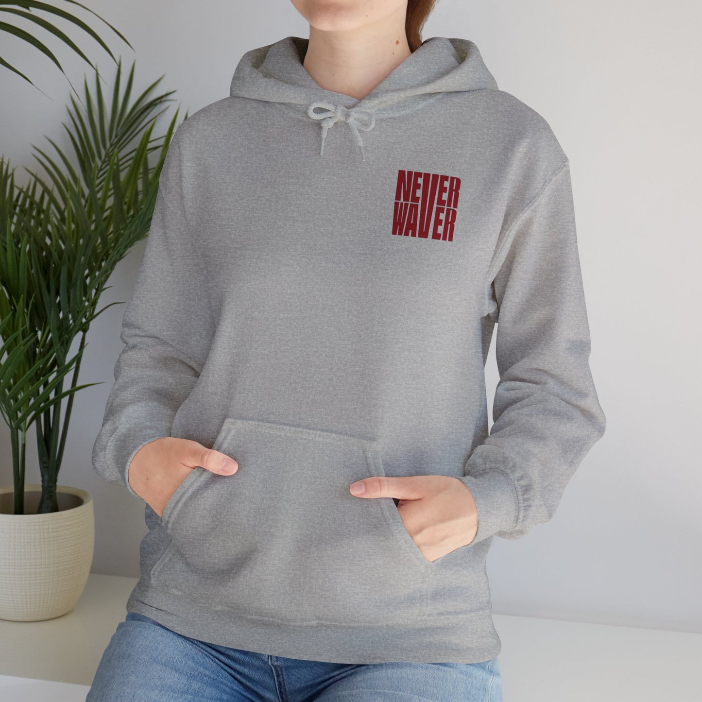 Unisex Heavy Blend™ Hoodie - 'Never Waver Just A Mom Trying Not to Raise A&&holes' - Never Waver