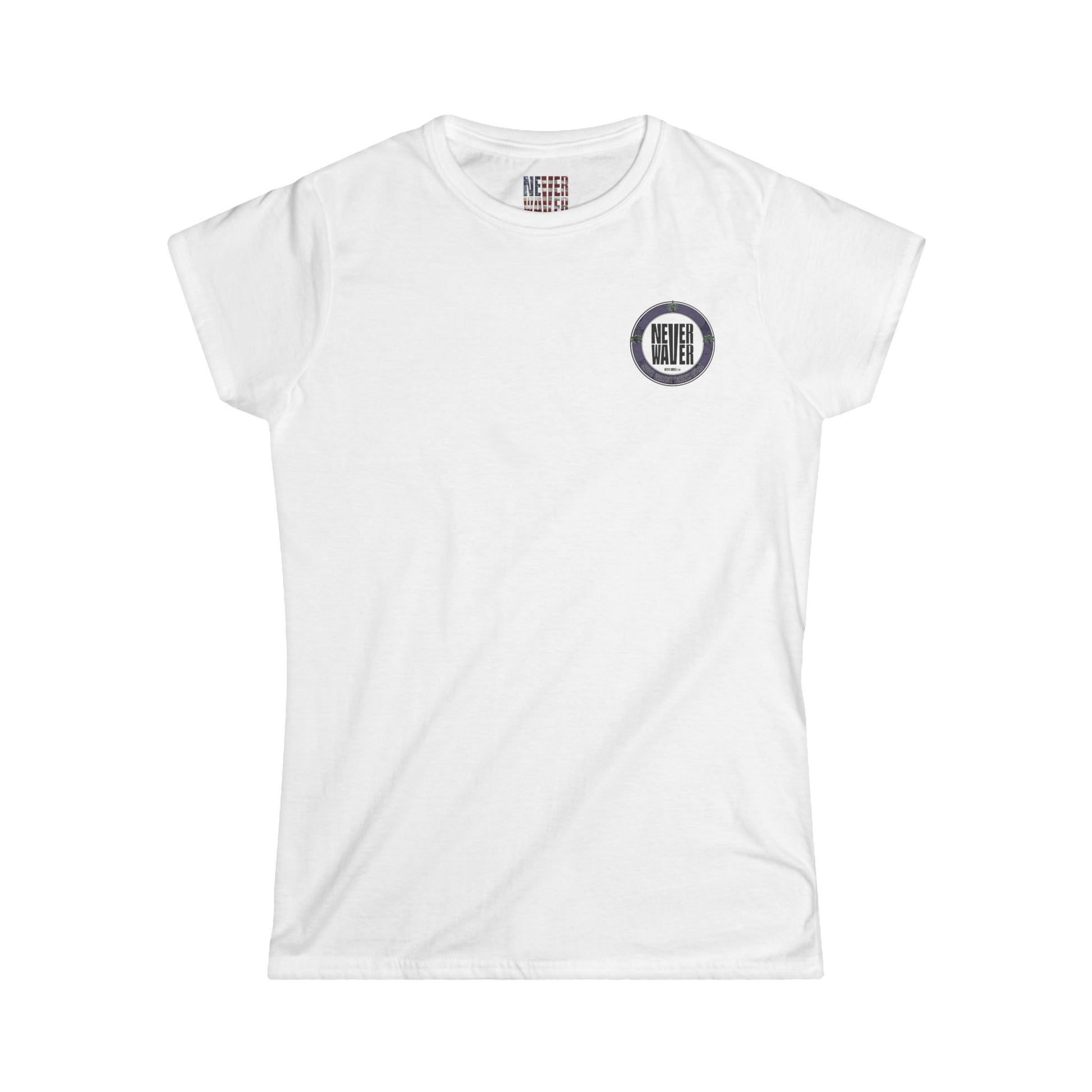 Never Waver Save Water Drink Wine Women's Soft Style Tee - - Never Waver