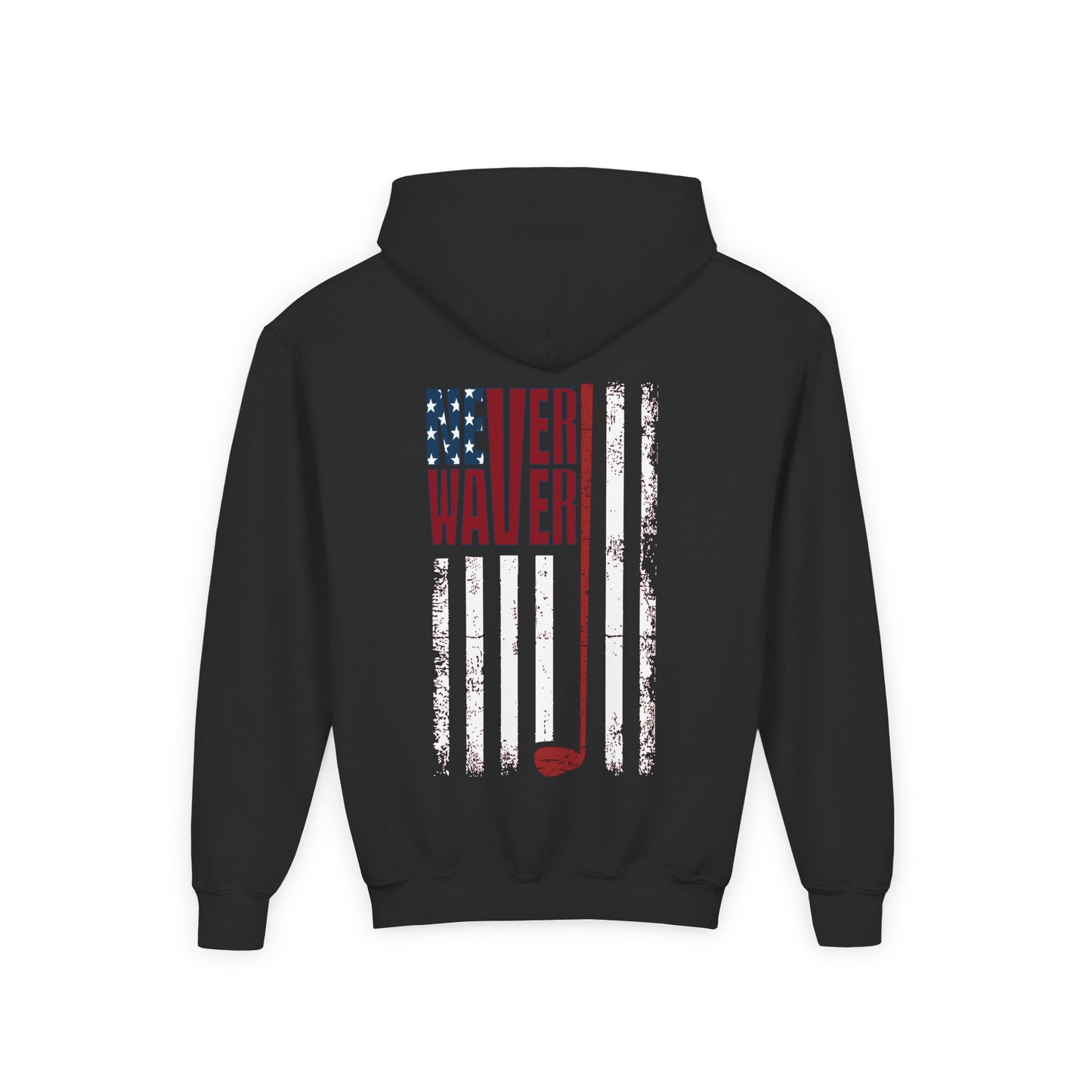 Youth Golf Hoodie - "Never Waver Golf" Sweatshirt for Young Golfers - Never Waver