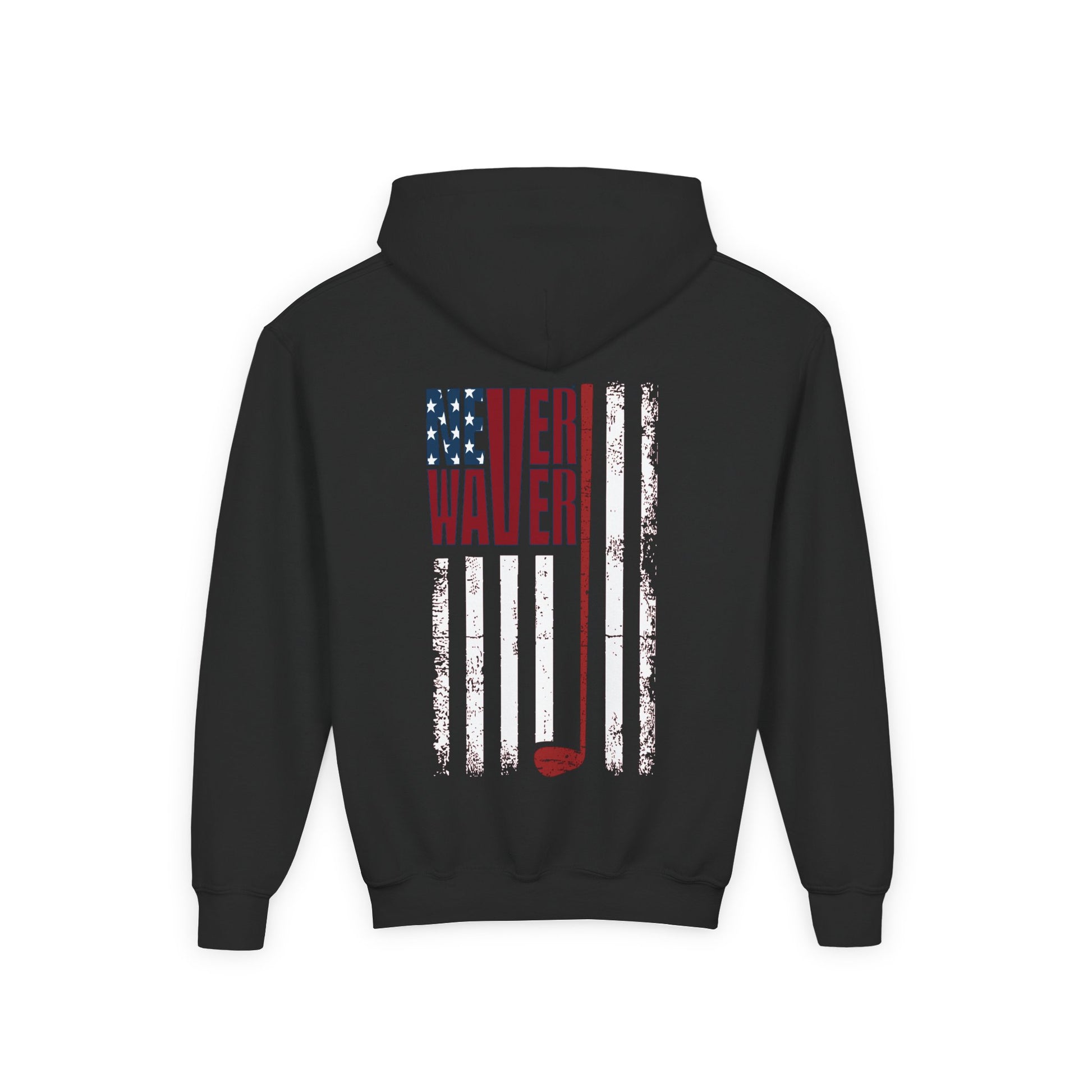 Youth Golf Hoodie - "Never Waver Golf" Sweatshirt for Young Golfers - Never Waver