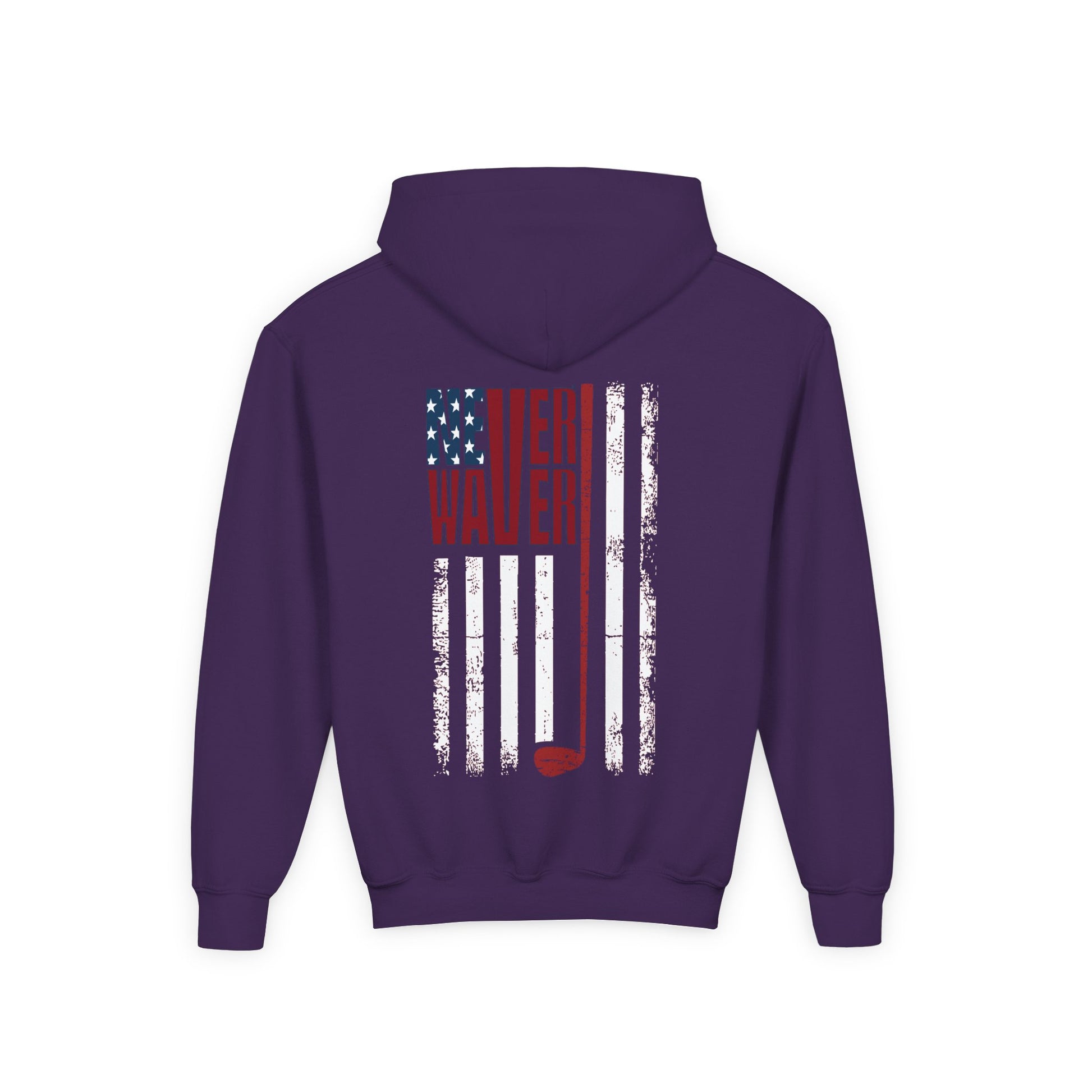 Youth Golf Hoodie - "Never Waver Golf" Sweatshirt for Young Golfers - Never Waver