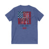 Never Waver Like This Mom V-Neck Tee for Moms - Patriotic Short Sleeve Shirt - Never Waver