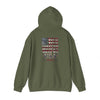 Unisex Heavy Blend™ Hooded Sweatshirt - 'Never Waver' USA Flag Design - Never Waver