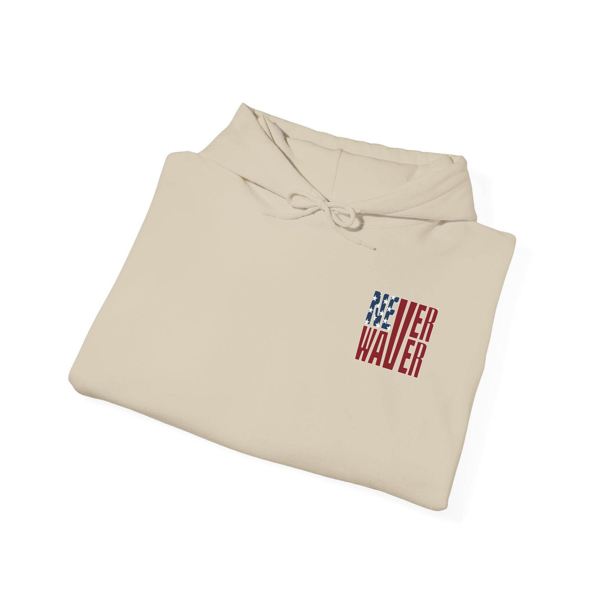 Unisex Heavy Blend™ Hoodie - 'New York Fans Never Waver' American Flag Design - Never Waver