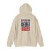 Unisex Heavy Blend™ Hooded Sweatshirt - New England Fans Never Waver w Leopard football - Never Waver