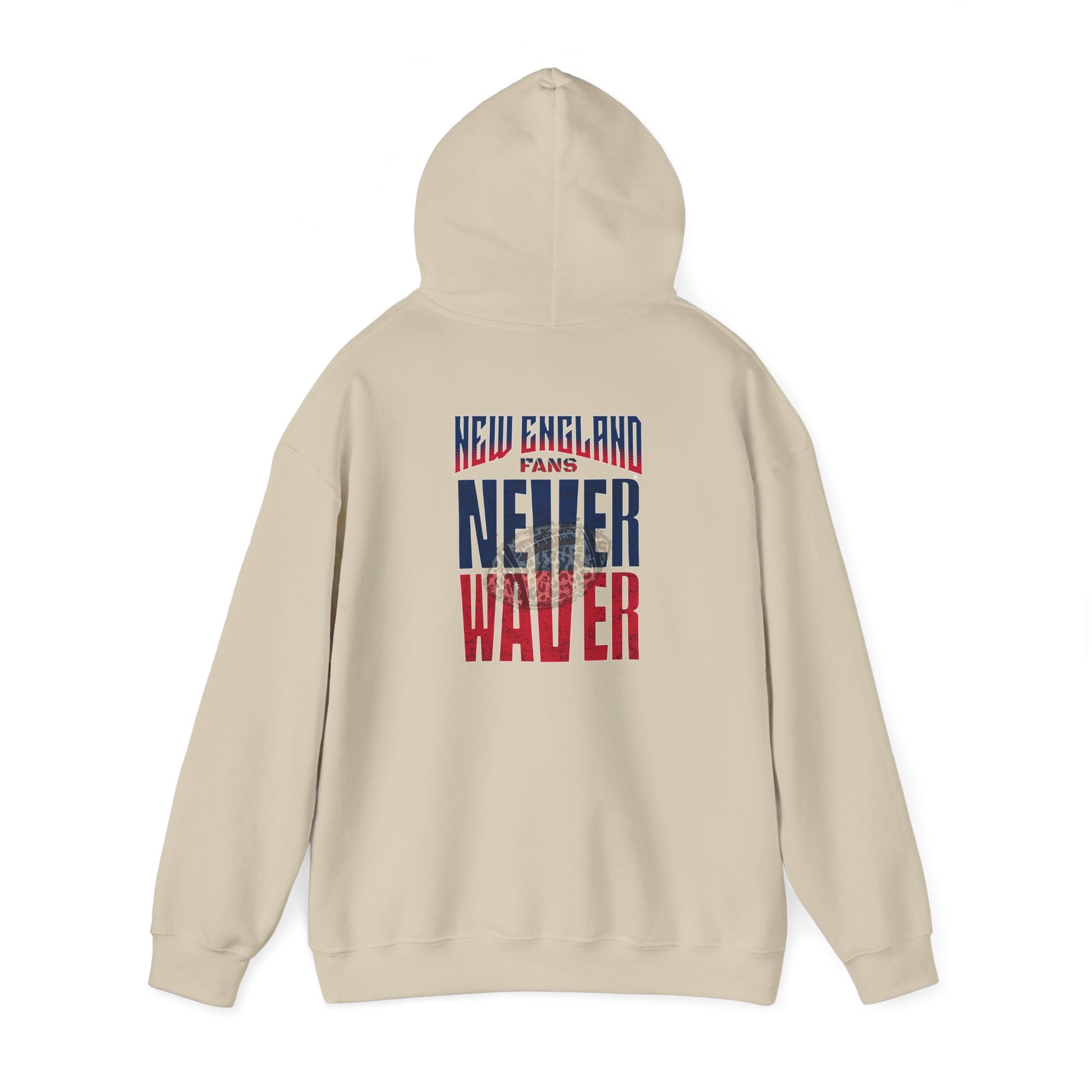Unisex Heavy Blend™ Hooded Sweatshirt - New England Fans Never Waver w Leopard football - Never Waver