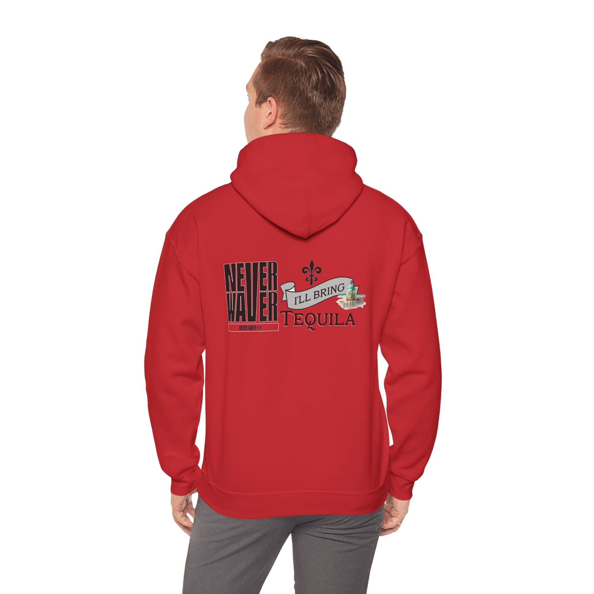 Unisex Heavy Blend™ Hooded Sweatshirt - "Never Waver I'll Bring The Tequila" Inspirational Hoodie - Never Waver