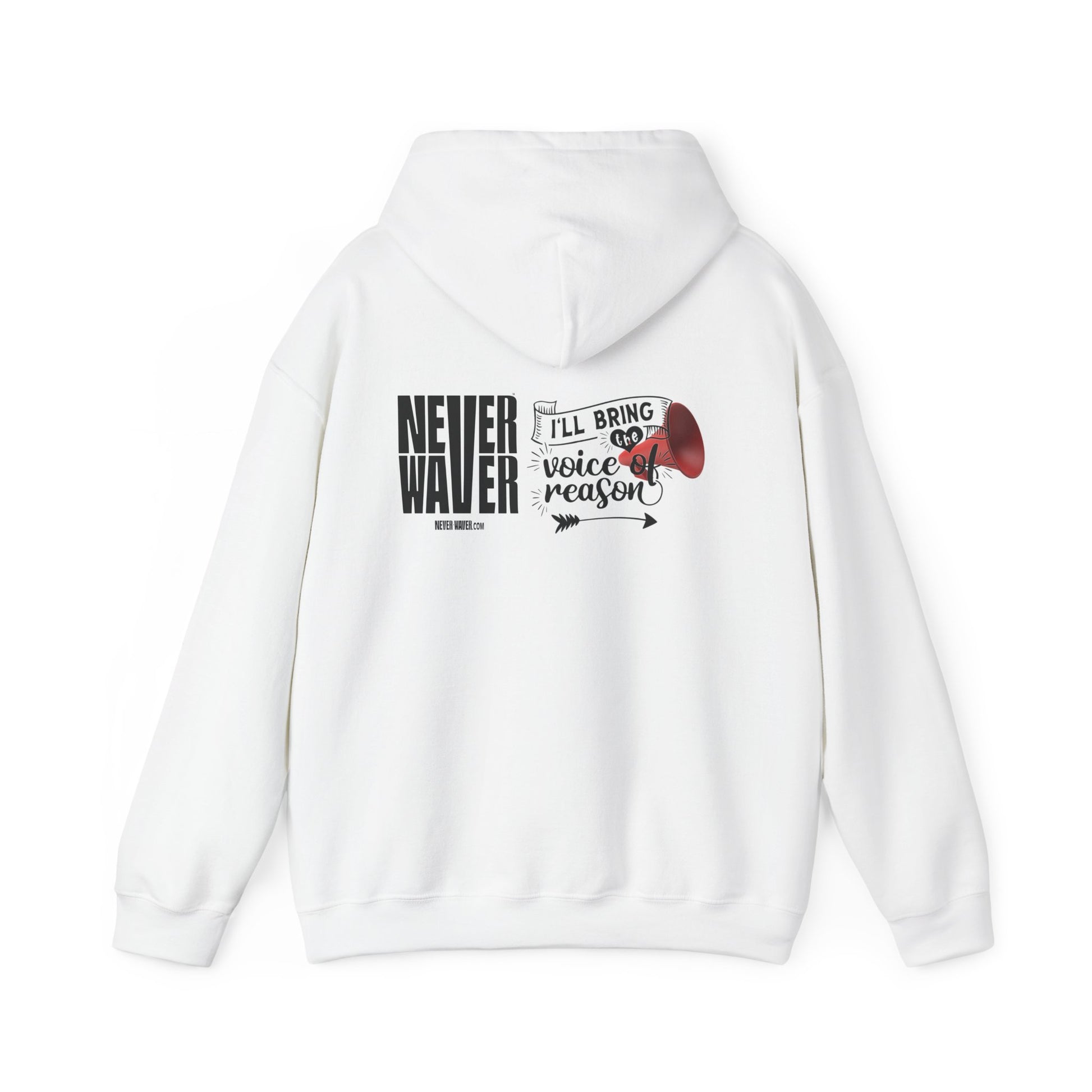 Unisex Heavy Blend™ Hooded Sweatshirt - "Never Waver I'll Bring The  Voice of Reason" Inspirational Hoodie - Never Waver