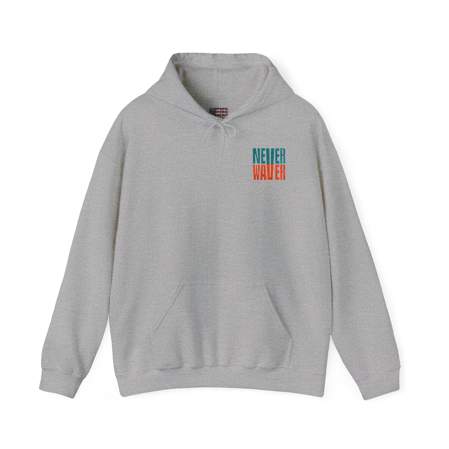 Unisex Heavy Blend™ Hooded Sweatshirt -Miami Fans  NEVER WAVER w Leopard Football | Cozy Streetwear for Every Day - Never Waver