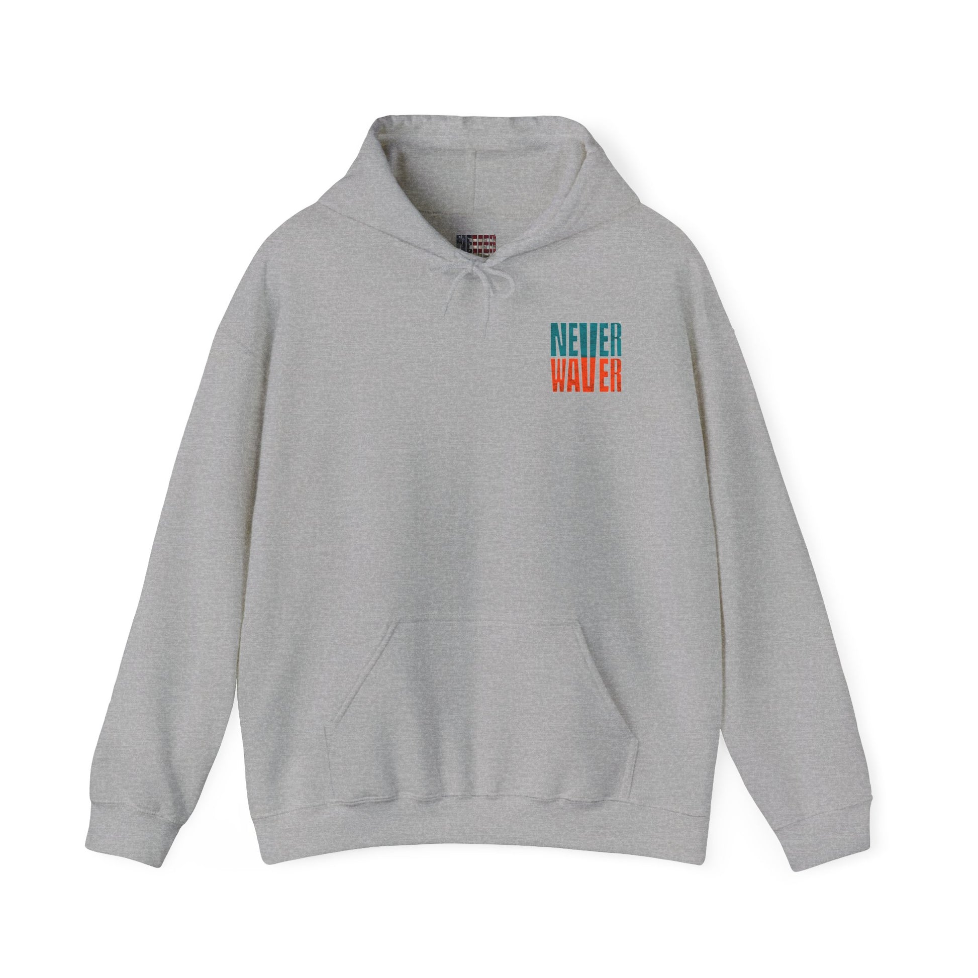 Unisex Heavy Blend™ Hooded Sweatshirt -Miami Fans  NEVER WAVER w Leopard Football | Cozy Streetwear for Every Day - Never Waver