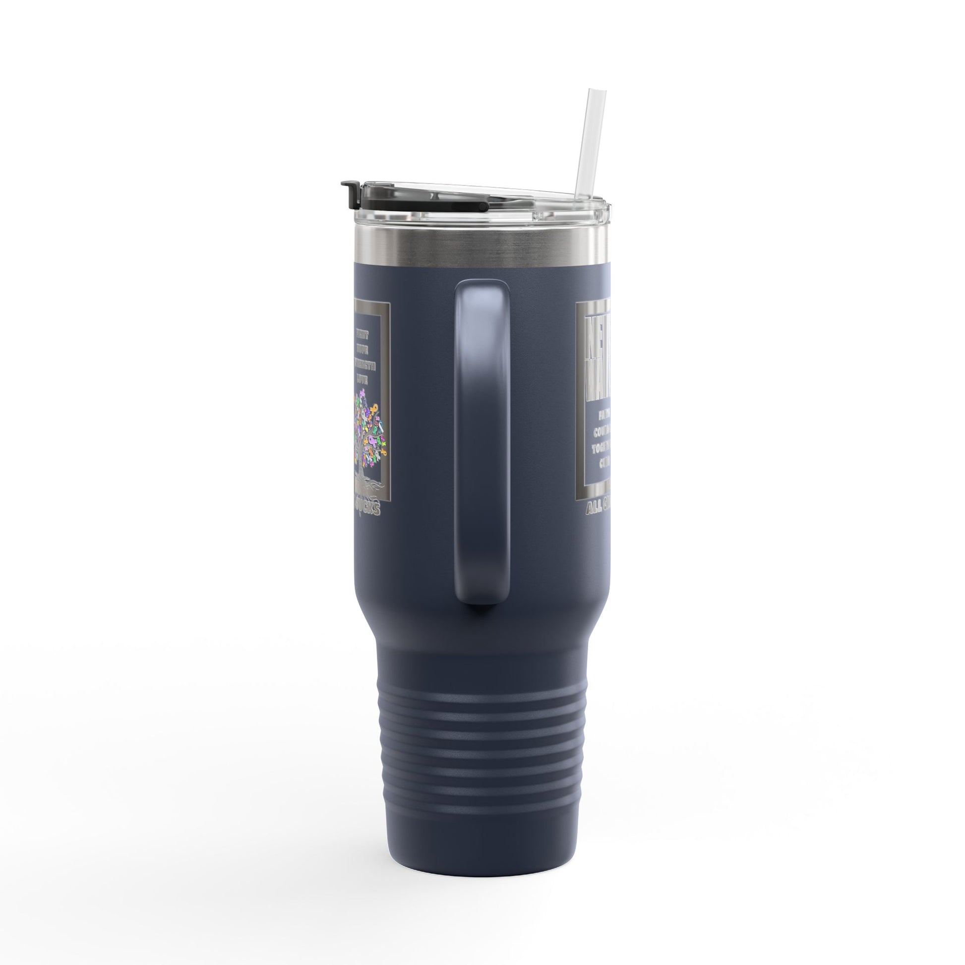 Insulated Travel Mug - Never Waver Tree of Cancer Ribbons, 40oz - Never Waver