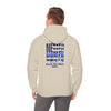 Never Waver Back The Blue Hoodie - Unisex Heavy Blend Sweatshirt - Never Waver