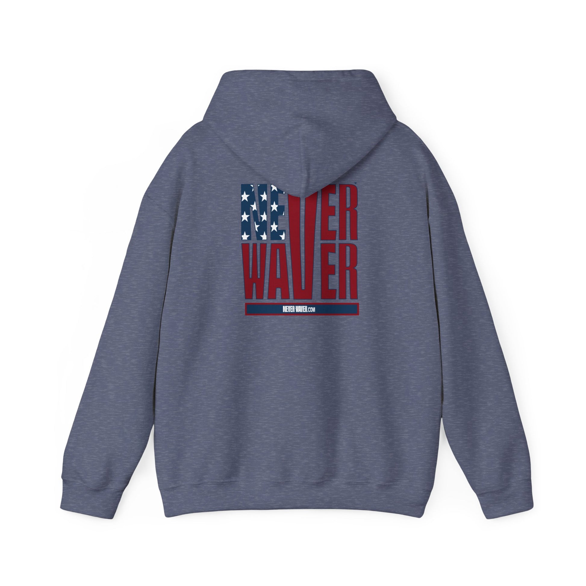 Patriotic Unisex Heavy Blend Hoodie - Never Waver Design - Never Waver