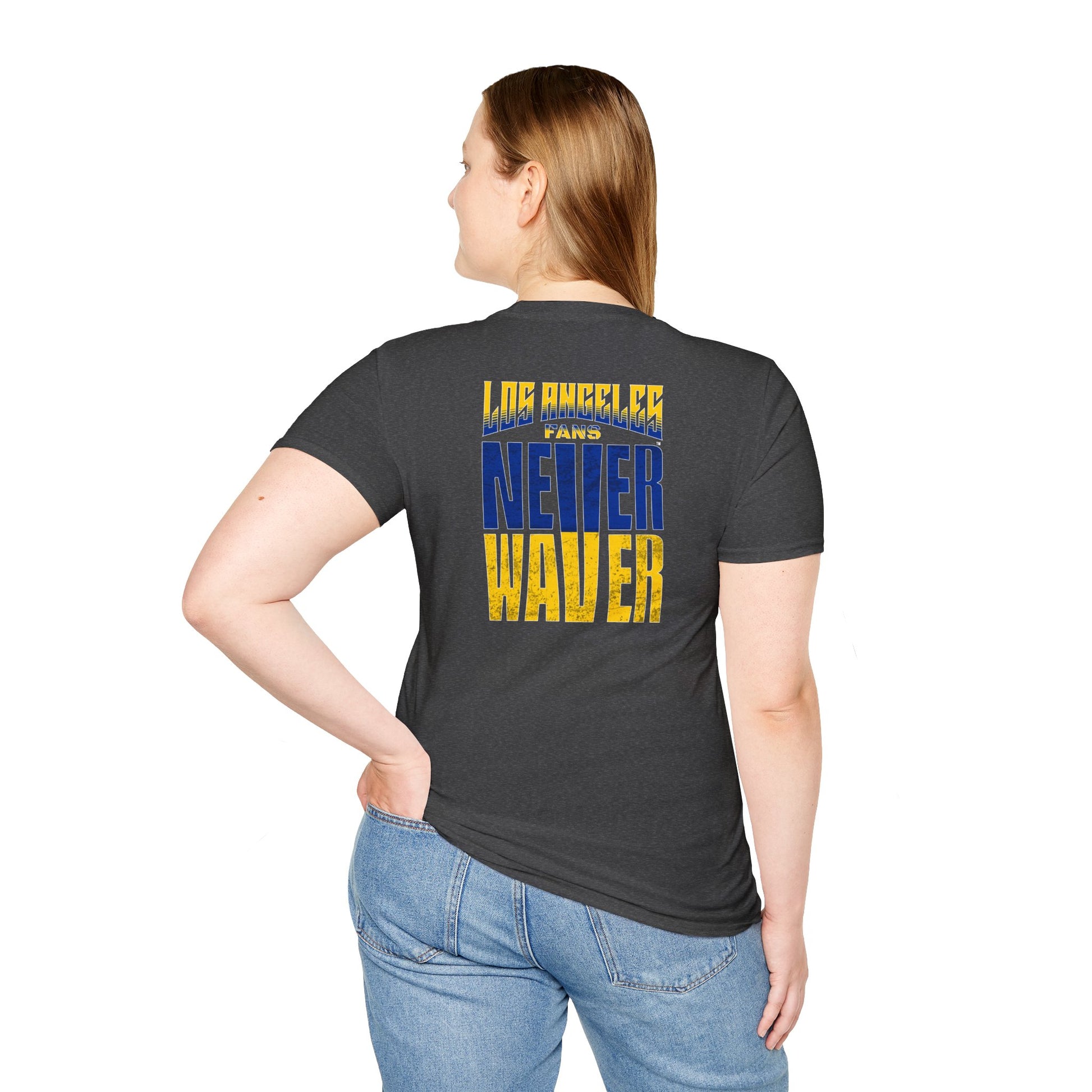 Los Angeles Fans Never Waver Unisex Softstyle T-Shirt - Never Waver