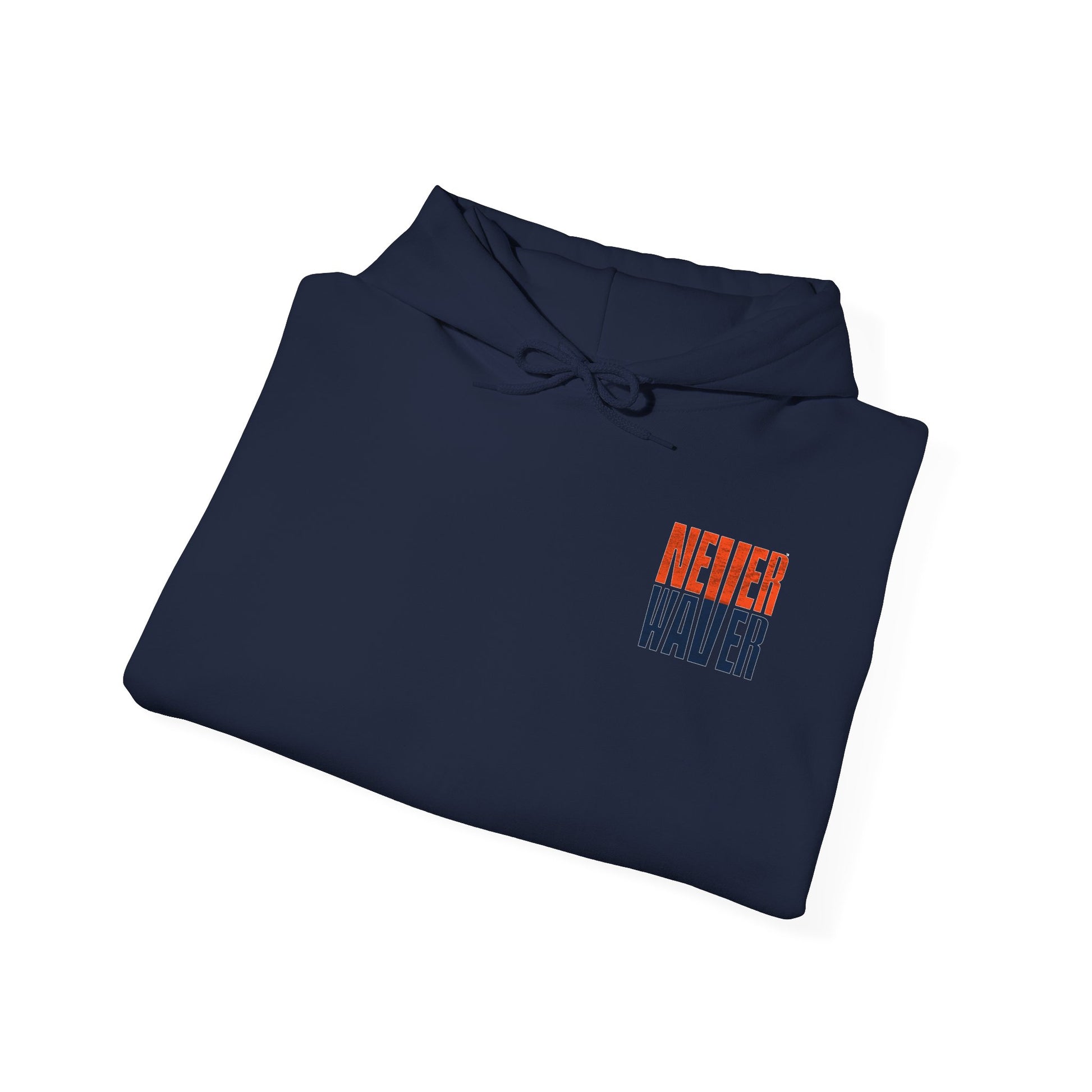 Unisex Heavy Blend™ Hooded Sweatshirt - Denver Fans Never Waver W Leopard Football Motivation - Never Waver