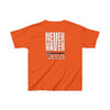 Kids Golf Tee -Never Waver” Jesus a bold, eye-catching design that reflects a steadfast faith and confidence in Christ. - Never Waver