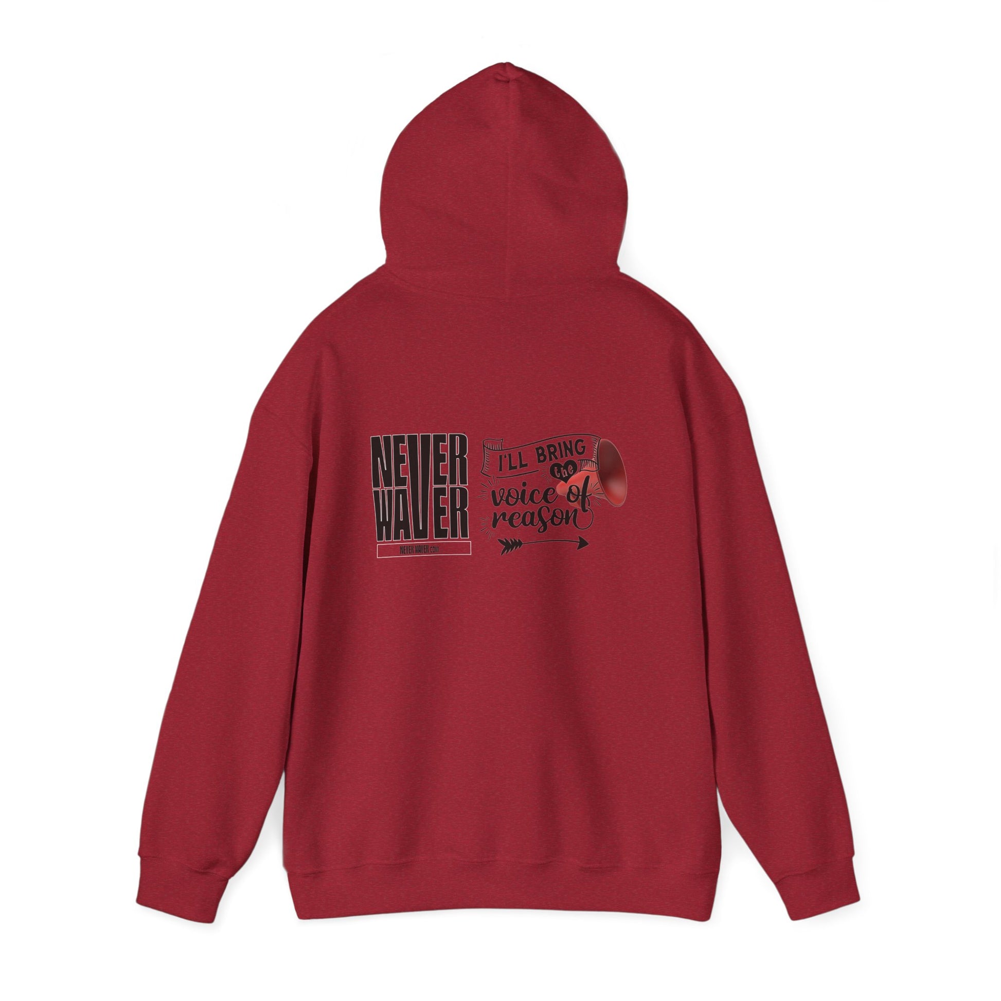 Unisex Heavy Blend™ Hooded Sweatshirt - "Never Waver I'll Bring The  Voice of Reason" Inspirational Hoodie - Never Waver