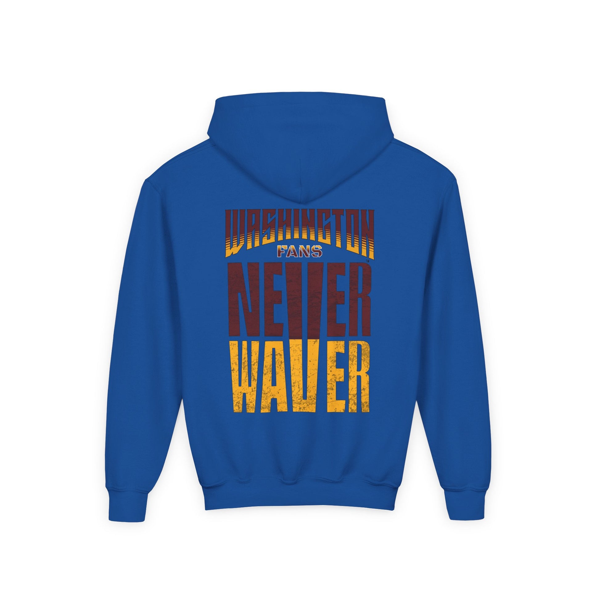 Washington Fans Never Waver Youth Heavy Blend Hooded Sweatshirt - Never Waver