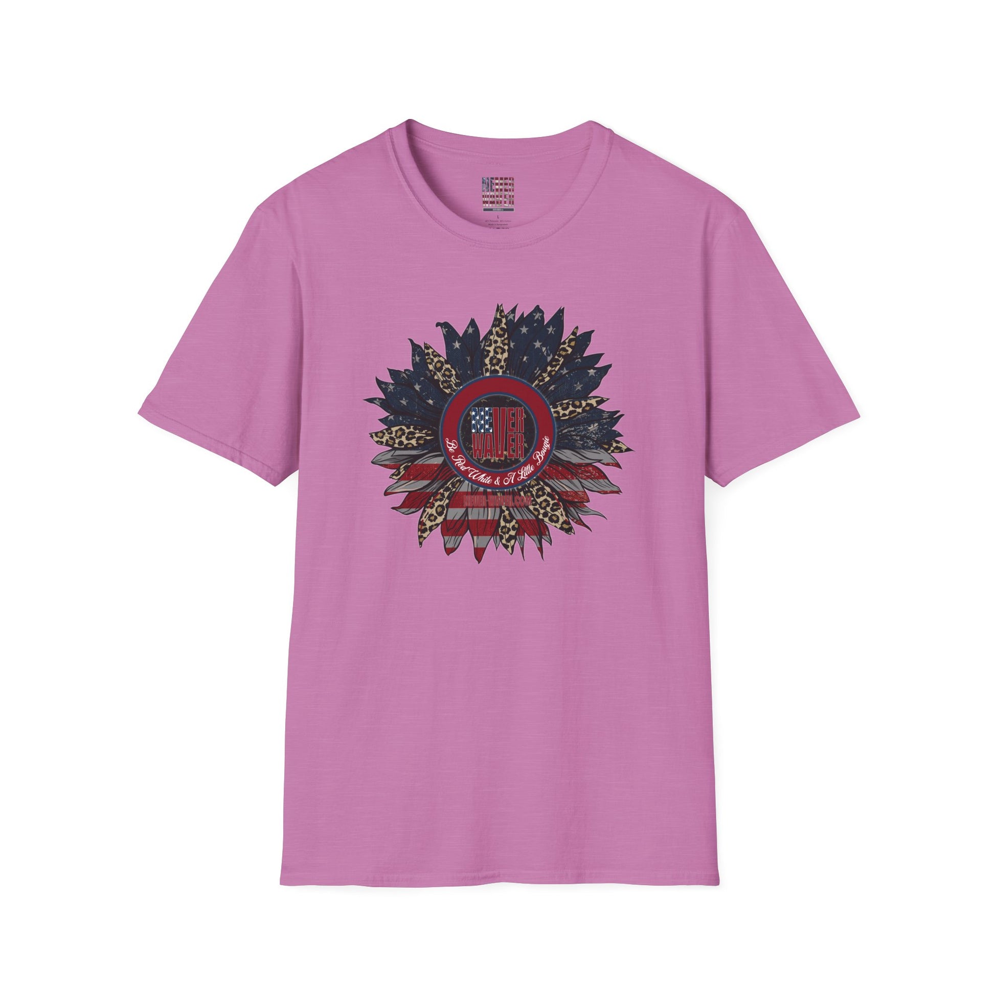 Never Waver Be Red White & a Little Bougie Unisex Softstyle T-Shirt - Never Waver