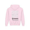 Youth Jesus Hoodie - "Never Waver” Jesus bold, eye-catching design that reflects a steadfast faith and confidence in Christ. " Sweatshirt for Young Jesus Lovers - Never Waver