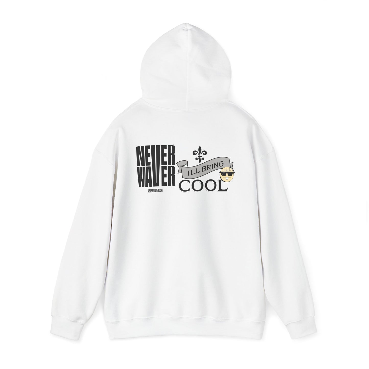 Unisex Heavy Blend™ Hooded Sweatshirt - "Never Waver I'll Bring The Cool" Inspirational Hoodie - Never Waver
