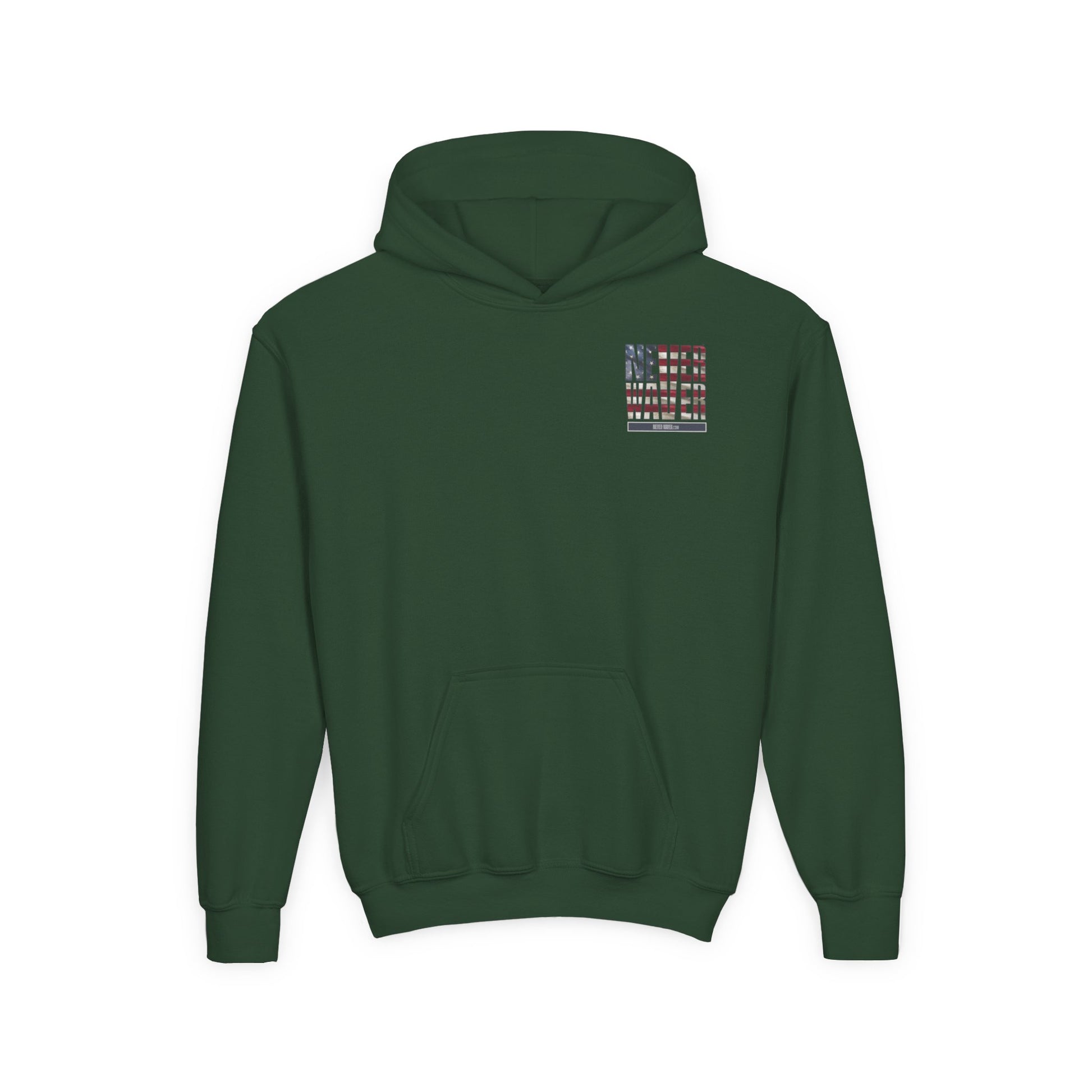 Youth Golf Hoodie - "Never Waver Golf" Sweatshirt for Young Golfers - Never Waver