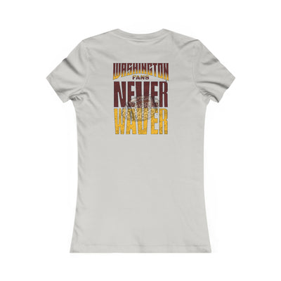 Washington Fans Never Waver W-Leopard Football Women's Favorite Tee - Never Waver