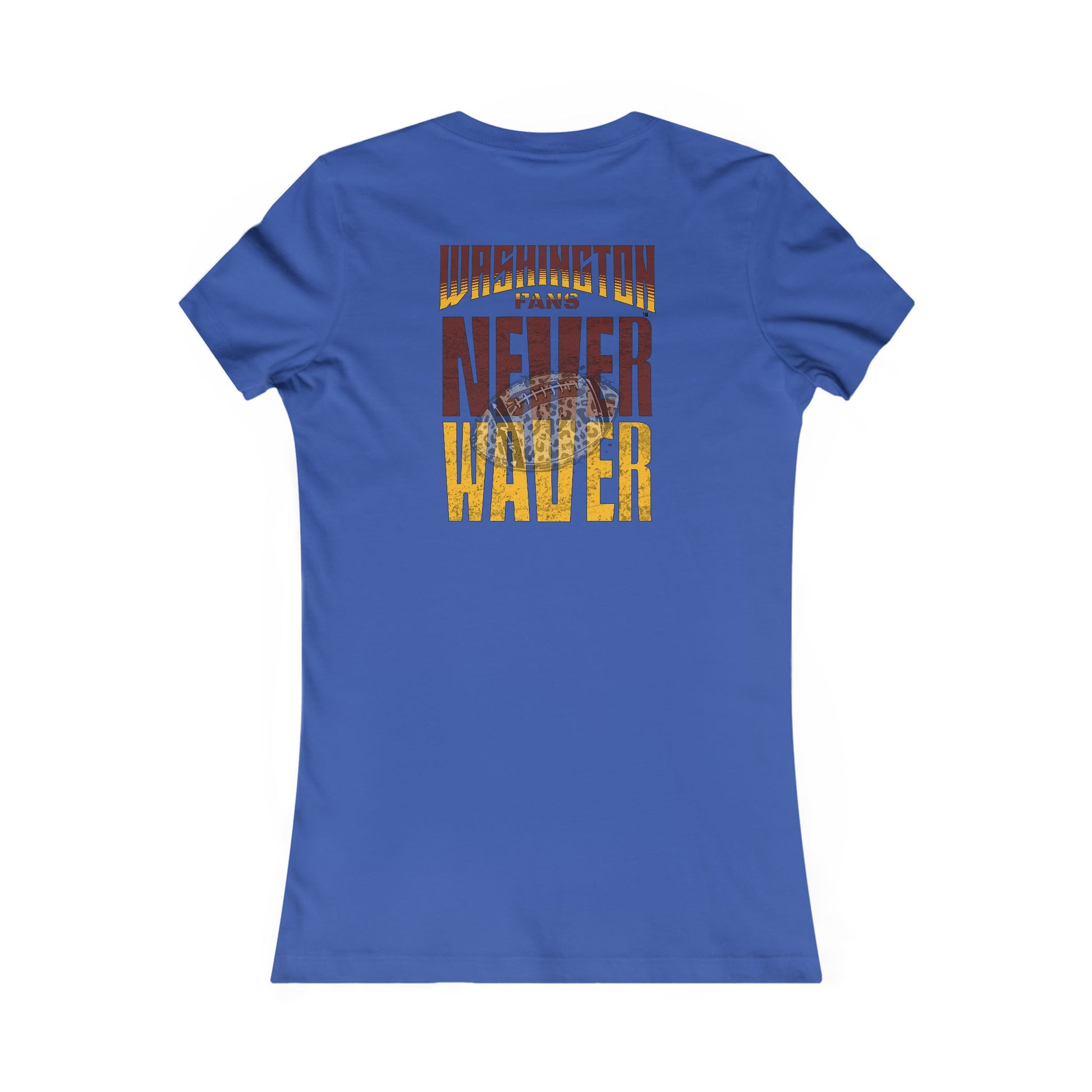 Washington Fans Never Waver W-Leopard Football Women's Favorite Tee - Never Waver