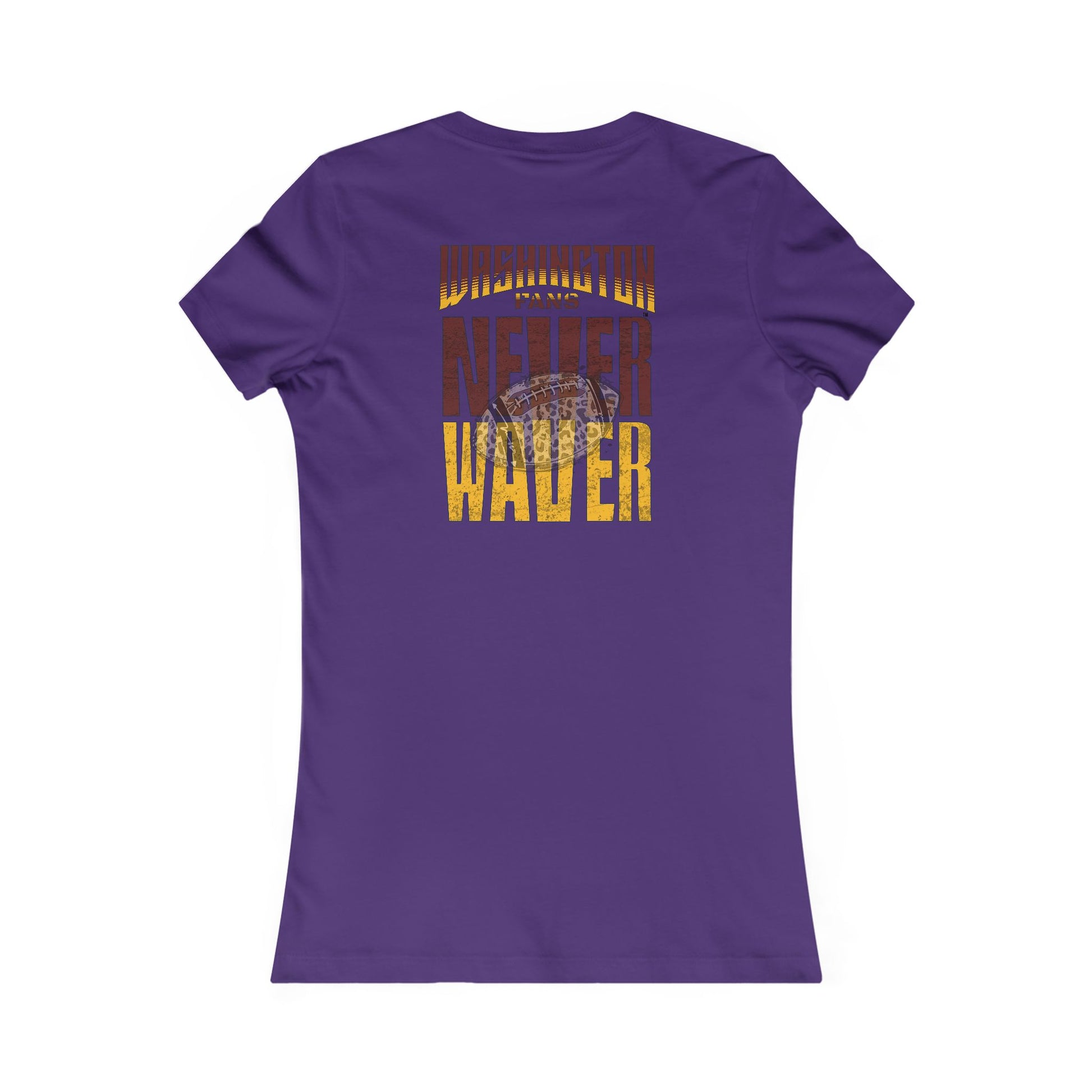 Washington Fans Never Waver W-Leopard Football Women's Favorite Tee - Never Waver