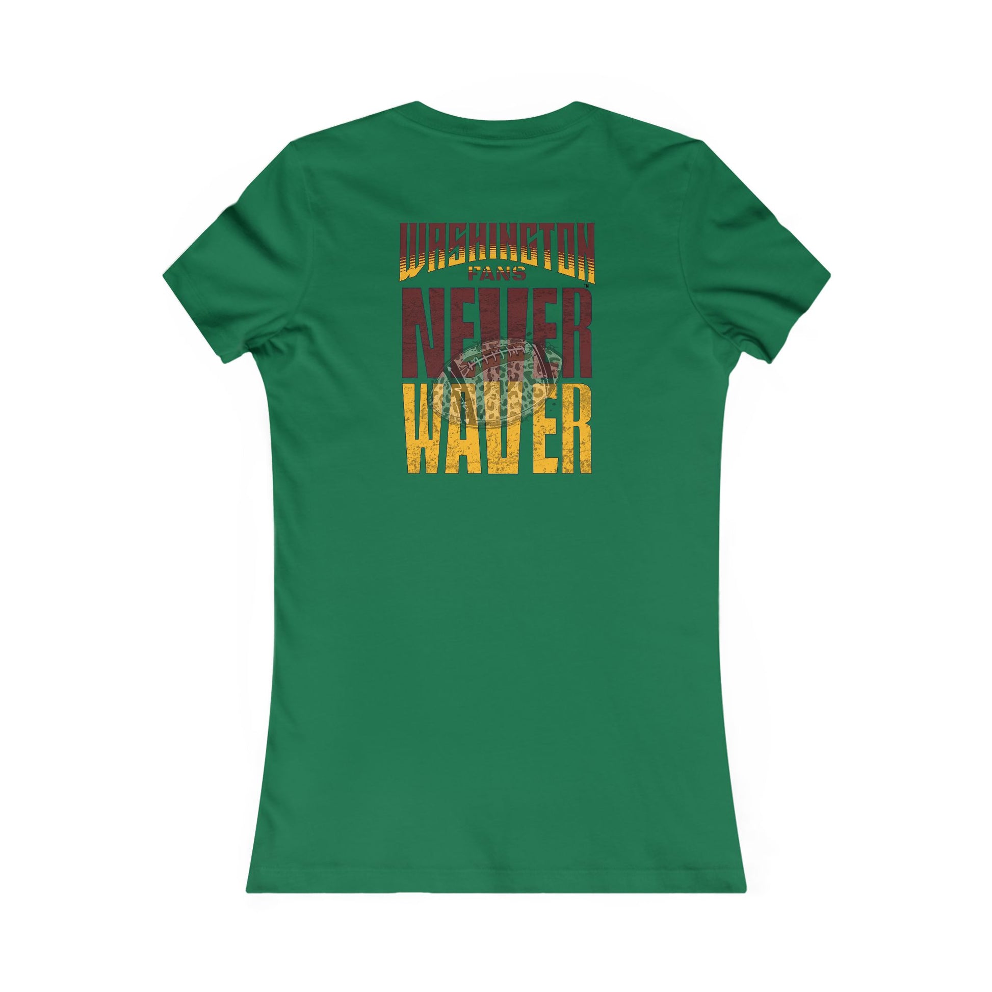 Washington Fans Never Waver W-Leopard Football Women's Favorite Tee - Never Waver