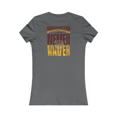 Washington Fans Never Waver W-Leopard Football Women's Favorite Tee - Never Waver