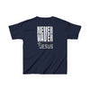 Kids Golf Tee -Never Waver” Jesus a bold, eye-catching design that reflects a steadfast faith and confidence in Christ. - Never Waver