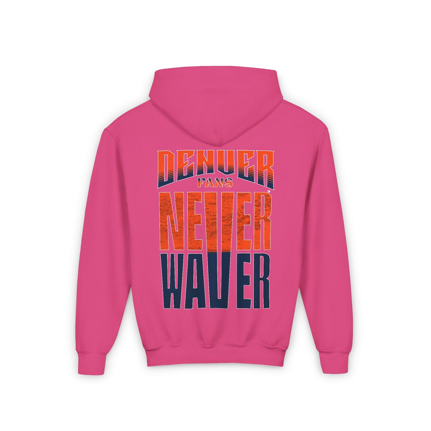 Denver Fans Never Waver Youth Heavy Blend Hooded Sweatshirt - Never Waver