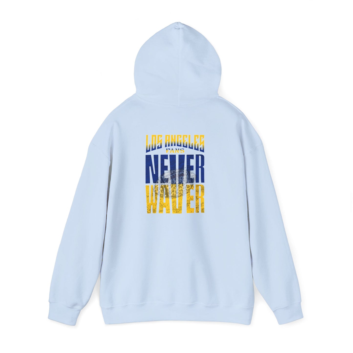 Unisex Heavy Blend™ Hooded Sweatshirt - Los Angeles Fans  NEVER WAVER w Leopard Football | Cozy Streetwear for Every Day - Never Waver