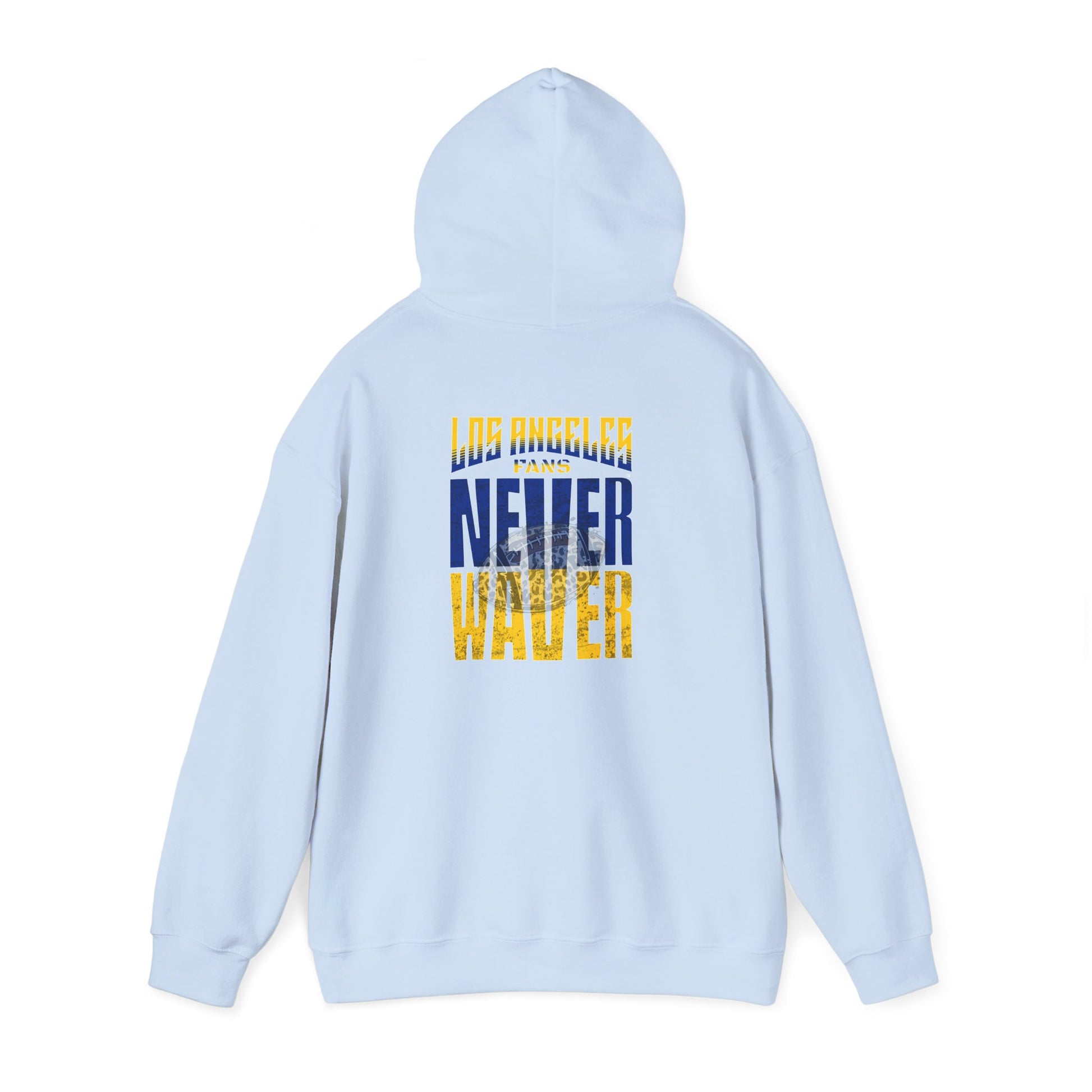 Unisex Heavy Blend™ Hooded Sweatshirt - Los Angeles Fans  NEVER WAVER w Leopard Football | Cozy Streetwear for Every Day - Never Waver