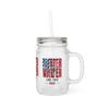 Never Waver Like This Mom Mason Jar with Straw - Perfect Gift for Mother's Day or Independence Day - Never Waver
